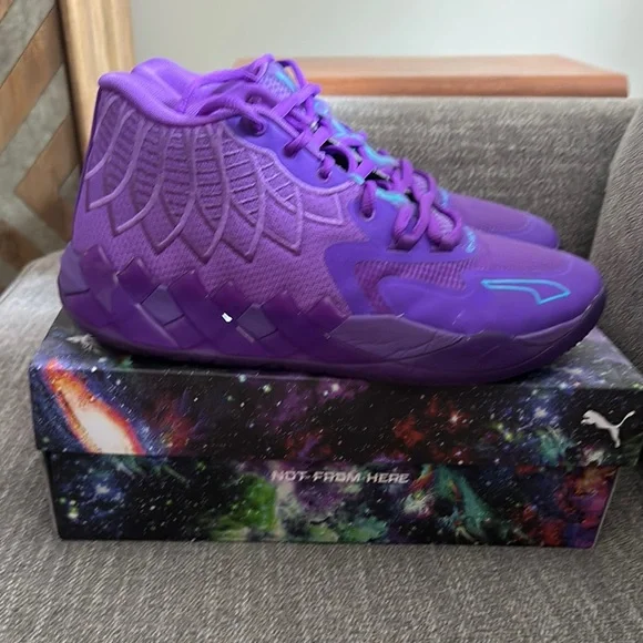 Puma Lamelo Ball Purple Basketball Sneakers - Picture 1 of 4